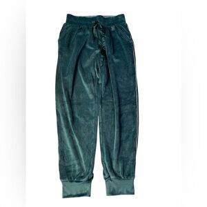 Victoria’s Secret On Point Teal Velour Rhinestone Joggers - Small